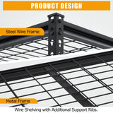 FinerFurnis Heavy Duty 5-Tier Garage Shelving Unit 2500 Lbs Capacity Adjustable Metal Storage Shelves Industrial Utility Rack 48x18x72 Inch Durable and Storage Solution for Garage and Workshop FinerFurnis