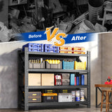 BYNSOE 48" W Storage Shelves 3000lbs Garage Metal Shelving Heavy Duty Garage Shelves Adjustable Storage Shelves for Industrial, Factory,48" W X 24" D X 69" H BYNSOE