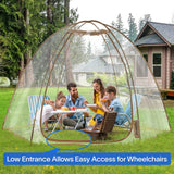EighteenTek Sports Tent Screen House Room Greenhouse Camping Tent Canopy Gazebos 4-6 Person for Patios Large Oversize Weatherproof Pod Pop Up Tent, Cold Protection Beige 10’x10’ EighteenTek