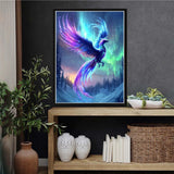 VAIIEYO 5D DIY Phoenix Diamond Art Kits for Adults, Diamond Painting Animal, Diamond Painting Kit Full Drill Round Rhinestone Craft Canvas for Home Wall Decor Gift 12x16 inch/30x40 cm VAIIEYO