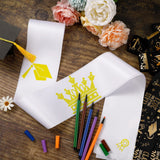 Sintege 6 Pieces Sublimation Blank Satin Sash, Plain Sashes Party Accessory for Graduation Wedding Party and DIY, Design Your Sash Sintege