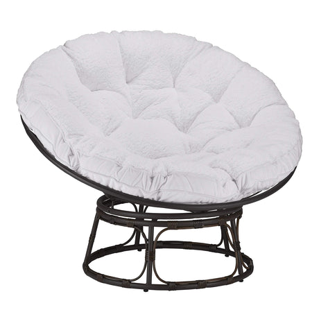 Birsppy Better Homes & Gardens Papasan Chair with Fabric Cushion (White) Birsppy