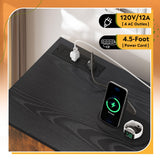 DEVAISE File Cabinet with Charging Station, 1 Drawer Rolling File Cabinet, Locking Filing Cabinet for Home Office, Printer Stand with Storage, Rustic Brown DEVAISE