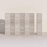 HOMCOM 6 Panel Pegboard Display with 500 Hook Holes, Wood Room Divider Wall, 5.6Ft Folding Privacy Screens, Portable Freestanding Wall Organizer for Bedroom Reading Room, Natural HOMCOM