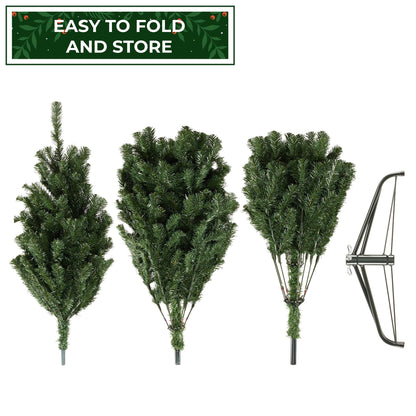 Casafield 7.5FT Realistic Green Spruce Artificial Holiday Christmas Tree with Sturdy Metal Stand