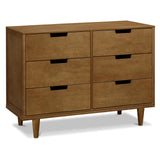 DaVinci Marley 6-Drawer Dresser - Baby Dresser for Nursery - Kids Bedroom Furniture - Double Chest of Drawers for Toddler Boys and Girls - Versatile Wood Dresser for Living Room, Hallway - Walnut DaVinci