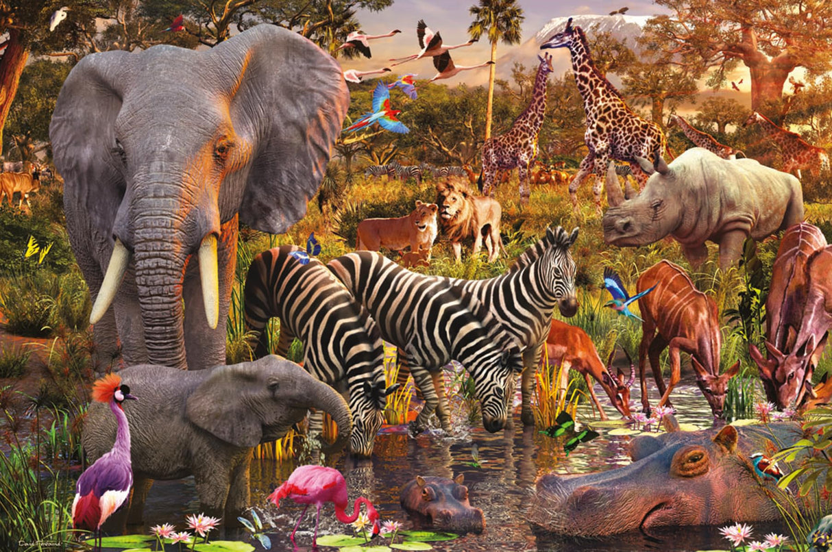 Ravensburger African Animal World 3000 Piece Jigsaw Puzzle for Adults - 17037 - Handcrafted Tooling, Durable Blueboard, Every Piece Fits Together Perfectly Ravensburger