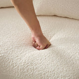 Modern Luxury Oversized Curved Sofa Couch,Beautiful and Comfy Boucle Fabric Lounge Cloud Sofa& Couch with 4 Pillows for Apartment,House Living Room Furniture ERYE