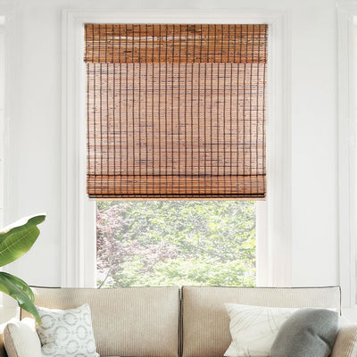 CHICOLOGY Bamboo Roman Shades - Smart Choice Eco-Friendly Light Filtering Blinds for Windows, Premium Quality, Ideal for Home, Beaver, 35"W X 64"H