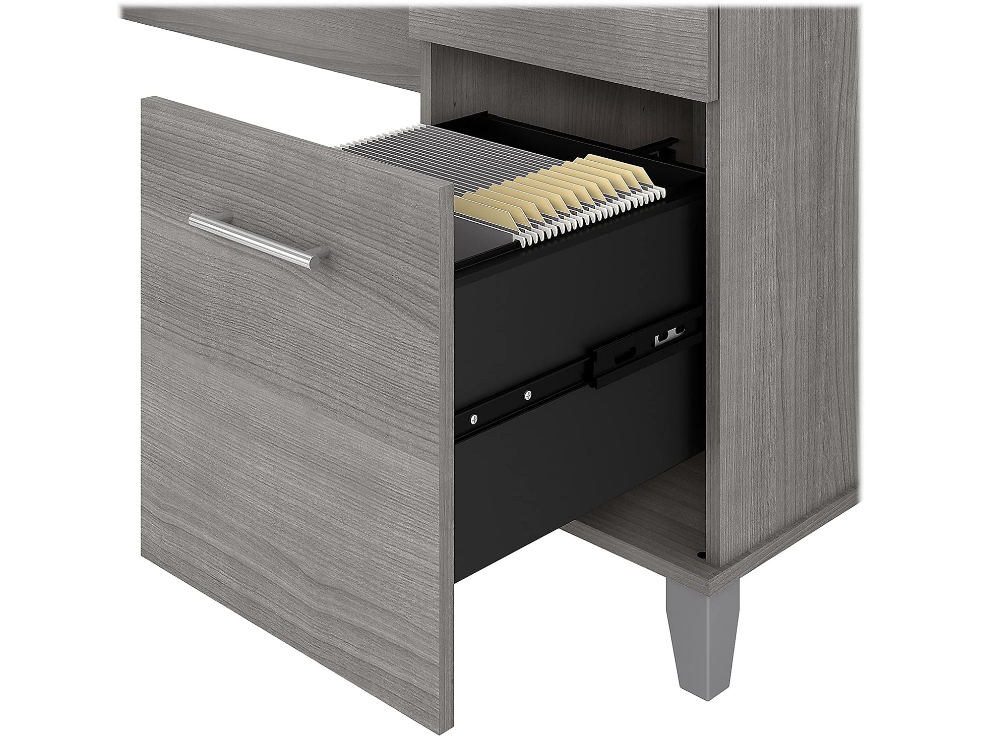 Bush Furniture Somerset 72W L Shaped Desk with Hutch - WoodArtSupply