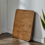 MECO Stakmore Straight Edge Solid Wood Folding Card Table, Folds to Deep 3.38 Inches for Easy Storage, 29.5″H x 32″W x 32″D, Fruitwood Finish MECO