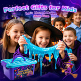 Slime Kit for Girls, Magic Galaxy Slime Making Kit with Magic Sticker,Making Butter Slimes Dark Powder to Make Glitter & Galactic Slimes Stress Relief Toys Fun Gifts Toys for 6-12 Year Olds Girls Boys HCHILDHOOD