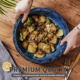 KOOV Ceramic, 9 Inches Pie Plate, Pie Dish for Dessert Kitchen, Round Baking Dish Pan for Dinner, Wrapping Upgrade, Reactive Glaze (Nebula Blue) KOOV