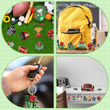 Yinkin 15 Pcs Football Diamond Art Keychains 5d Diamond Painting Keychain Football Party Decoration DIY Ornaments Pendant Kits for Adult Yinkin