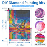 NWQZBYHT Butterfly Diamond Art Kits for Adults,5D Diamond Painting Kits for Beginner,DIY Round Full Drill Diamond Dots Paintings Picture Gem Art Kits for Adults Crafts Home Wall Decor 12x16 Inch NWQZBYHT
