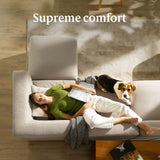 ZINUS Luca Reversible Chaise Sectional Sofa, Modern Style, Flexible Modular Design, Easy Tool-Free Assembly, Grey ZINUS