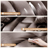 COOSLEEP Power Lift Recliner Chair for Elderly with Massage and Heat, Breathable Leather Recliner Chair for Adults, 2 Cup Holders, USB Ports, Electric Support of Metal,Remote, Xmas Gift(Borwn) COOSLEEP HOME