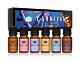 P&J Trading Fragrance Oil Carnival Set | Cotton Candy, Night Air, Marshmallow, Orangesicle, Root Beer, and Caramel Corn Candle Scents for Candle Making, Freshie Scents, Soap Making Supplies P&J Trading