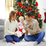 AnyDesign 15 Sets Christmas Official Letters Certificate from Santa Claus Include 15Pcs Red White Stripes Writing Letter 15Pcs Nice List Certificate 15 Envelopes and 30 Stickers for Family Party Favor AnyDesign