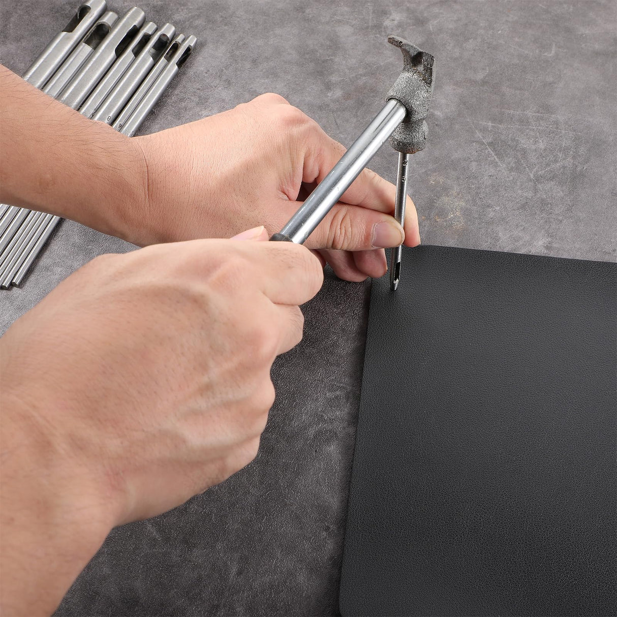 Leather Hole Punch Tool, 22pcs Circle Hole Punch Set - 0.5-12mm for Watch Bands, Belts, Canvas, Paper, Plastic, Leather Working DIVINA VITAE