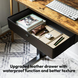 BANTI 48x24 Inches Electric Standing Desk with Drawer, Adjustable Height Sit Stand Desk, Stand Up Home Office Desk, Ergonomic Computer Desk, Rustic Brown BANTI