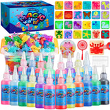 Kidisego Aqua Fairy Water Gel Kit for Kids, Magic Water Elf Toy Kit with 20 Colors Magic Gel, Aqua Fairy kit with 24 Shape Molds, Crate Your Own Magic Elf Kits Water Pets Craft Kits for Kids Kidisego