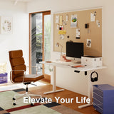 Monomi Electric Standing Desk, 48 x 24 inches Height Adjustable Desk, Ergonomic Home Office Sit Stand Up Desk with Memory Preset Controller (White Top/White Frame) Monomi