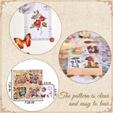 510PCS Plants Floral Scrapbook Stickers Kit Vintage Flowers Butterfly Mushroom Fall Maple Leaves Transparent Waterproof Stickers Set for Scrapbooking Supplies Aesthetic Junk JournalCraft DAPUTOU