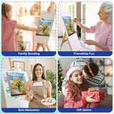 EOBROMD Paint by Numbers for Adults, DIY Flower Paint by Number Kits for Beginner on Canvas, Flower Paint by Numbers Adult Kit Drawing Arts and Crafts for Gift Home Wall Decor 16x20inch EOBROMD