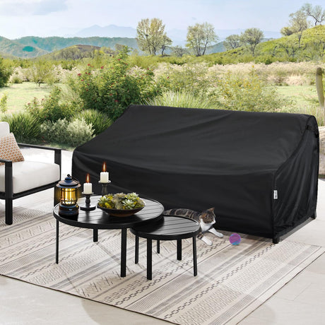 VARIETYFACE Patio Furniture Covers Waterproof,79Wx37Dx35H inches,3-Seater Outdoor Sofa Covers Sunproof,Durable Lawn Furniture Covers, Black VARIETYFACE