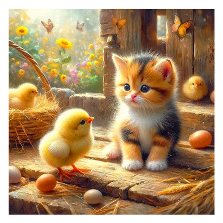 AMORARS Cat Diamond Art Kits for Adults, 5D Diamond Painting Kits for Beginners - DIY Full Diamond Dot Gem Art Paintings, Suitable Gifts, and Home Decoration Crafts, 12x12Inch AMORARS