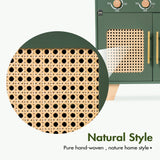 ROBUD Kids Kitchen Playset, Vintage Wooden Play Kitchen with Ice Dispenser, Pretend Toddlers Kitchen Toy with Accessories, Baby Gift for Ages 3 4 5 6 7 8 ROBUD