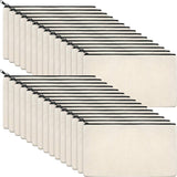 Outus Canvas Zipper Pouch Bags Canvas Pencil Pouch Blank Makeup Bags DIY Craft Bags Pencil Case Multipurpose Cosmetic Pouch for Cosmetic Toiletry Stationery Storage (30 Pieces) Outus