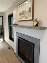 Joel's Antiques - 60 Inch Wooden Floating Shelves for Wall - Made of Natural Wood - Long Heavy Duty Rustic Fireplace Mantel & Book Shelf - Perfect for Living Room - Grey, Gray 60x6x2 in joelsantiques