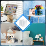 Qunclay 6 Pcs Sublimation Blanks Crystal Sublimation Canvas Blanks Decorative Heat Transfer Photo Frame Crystal Picture Frame for DIY Custom Tabletop Supplies (Square,2.4 x 3.1 x 0.8 Inch) Qunclay