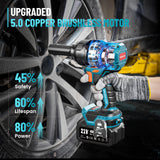 SEESII Impact Wrench 900 FT-LBS(1200N.m) 2900IPM 1/2 Impact Gun High Torque Electric Cordless Impact Wrench with 21V 2x4.0Ah Battery 5 Sockets and Case for Home Car Truck Tire Lug Nut Removal Tool Set Seesii