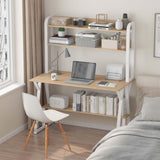 tonchean 47” Computer Desk with Hutch and Space-Saving Storage Shelves tonchean