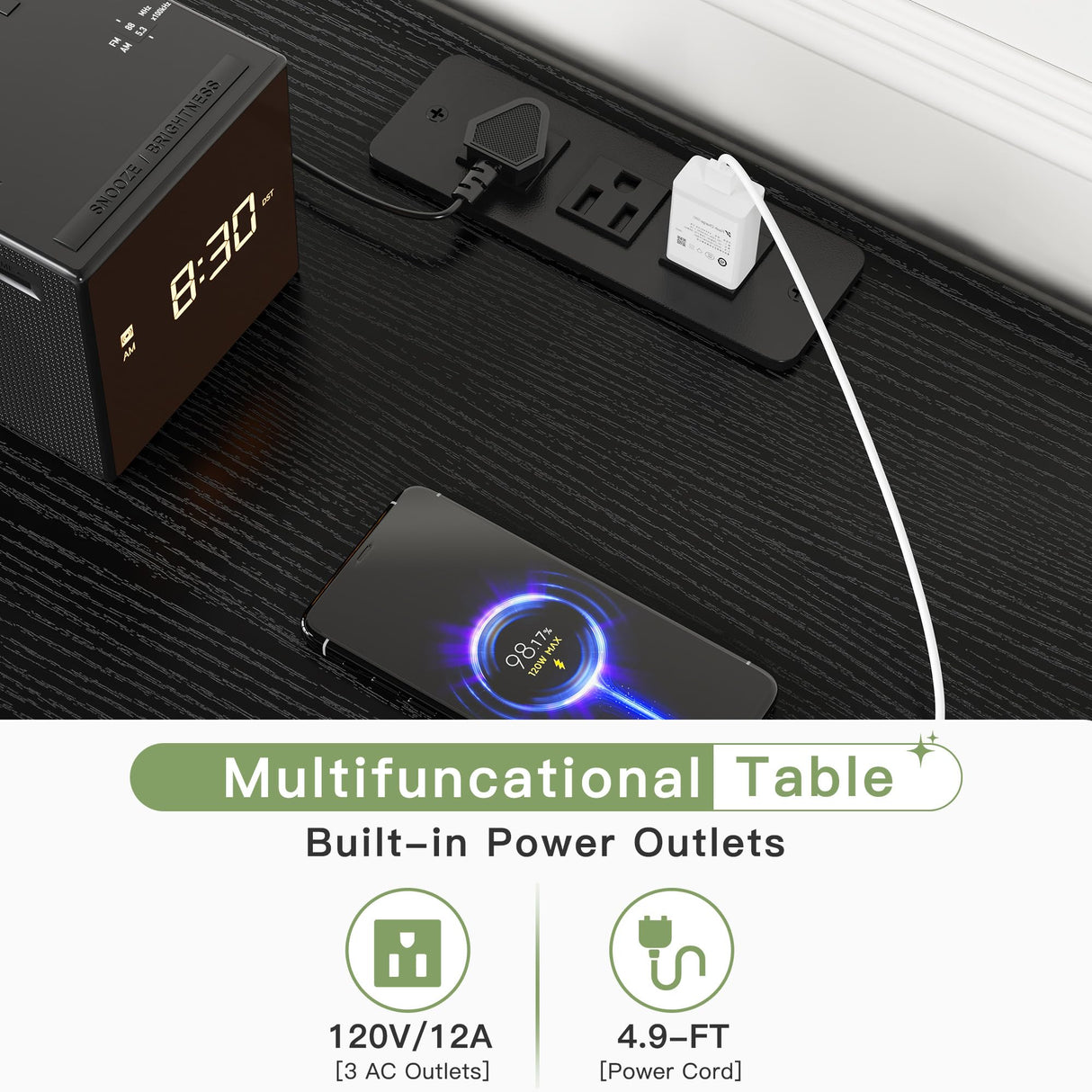 EnHomee Dresser TV Stand with Power Outlet Entertainment Center with 8 Fabric Deep Drawers Media Console Table for 55" TV Wide Storage Drawer Dresser for Bedroom, Living Room, Entryway, Grey EnHomee