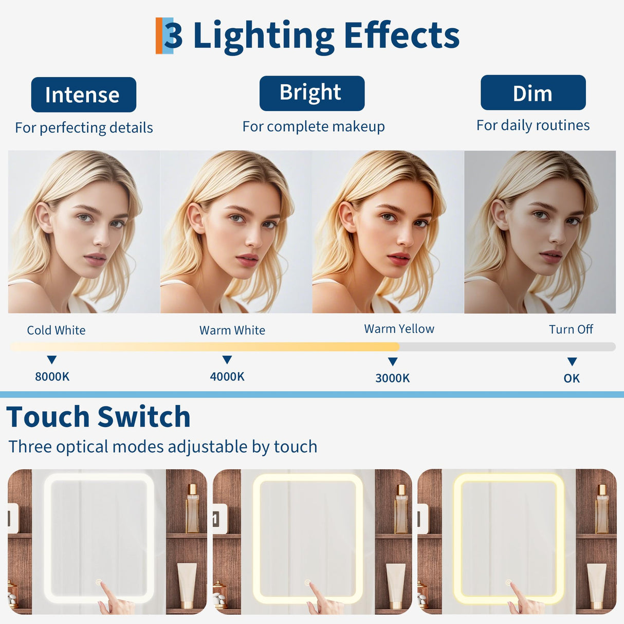 Vanity Desk with HD Mirror, LED Lights and Charging Station, Farmhouse Makeup Table with 2 Drawers and Cushioned Stool Dressing Table Shelves and Side Organizer for Bedroom Dressing Room, Brown GarveeHome