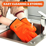 Heat-Resistant BBQ Gloves – Non-Slip Silicone Grip, Waterproof, Perfect for Grilling, Baking, & Smoking – High Heat Protection up to 500°F HASHIMARK