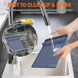 Silicone Grill Mat Accessories for Blackstone Outdoor Grill | Griddle Mat Tools Prep Trays with Drip Pad | Spatula Mat Side Shelf Mat Barbeque Grill Accessories | Food-Grade Silicone Griddle Mat Superjackwang