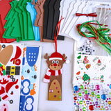 Winlyn 24 Sets Christmas Craft Kits Winter Crafts DIY Christmas Ornaments Art Sets Snowman Reindeer Pine Tree Owl Penguin Christmas Foam Stickers Arts and Crafts for Kids Holiday Classroom Activities Winlyn