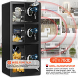 Safe, 8.0 Cu ft Extra Large Home Safe Box Fireproof Waterproof with Triple Door, Digital Safe with Deposit Slot, Key Hook & Adjustable Shelf, Money Safes with Backlit Keypad & Dual Alarm for Home Omethey