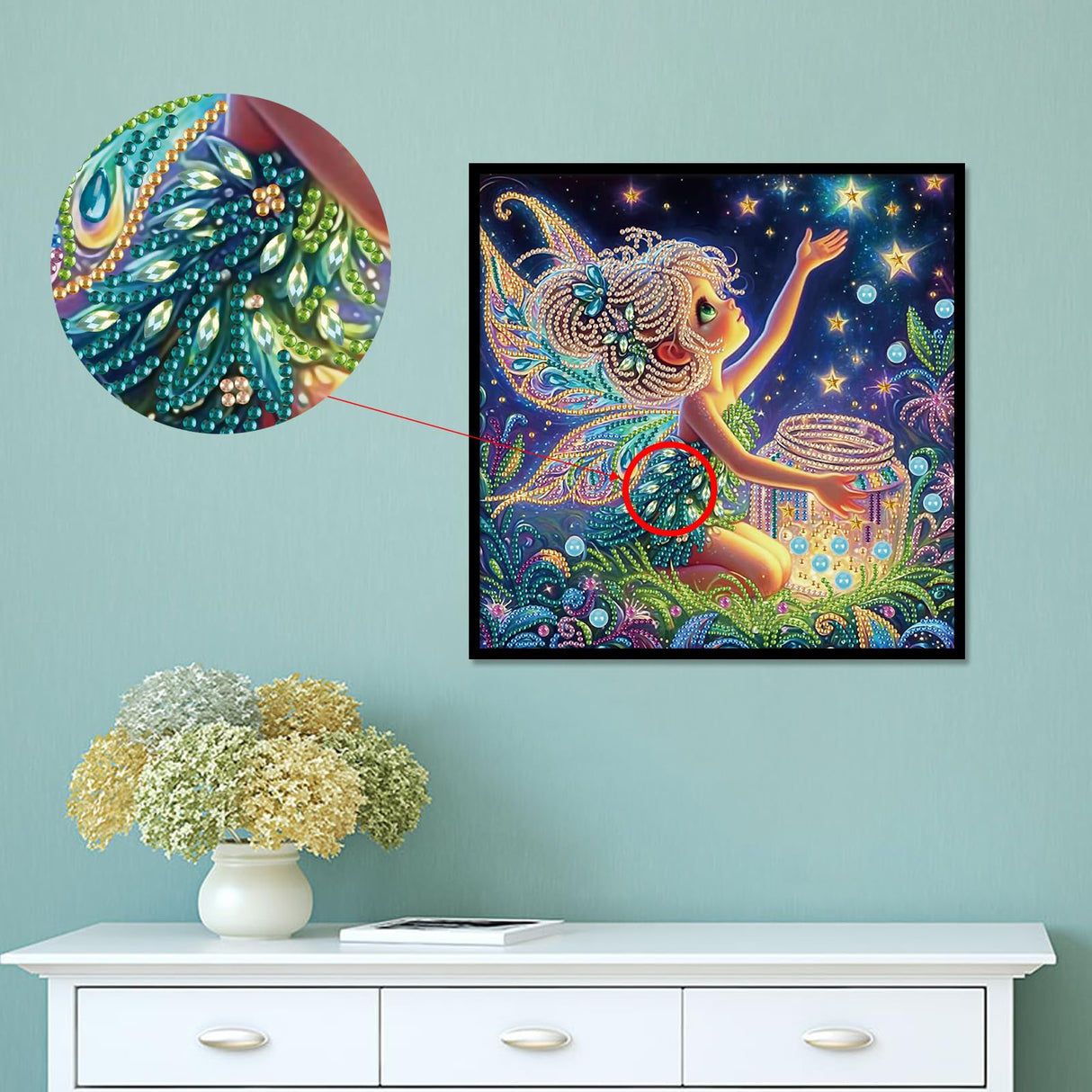 5D Special Shape Diamond Art Kits for Beginners, Diamond Painting Kits for Adults, Crystal Rhinestones Diamond Painting for Home Wall Decoration Gift 12×12 inch/30×30 cm, Starry Night Enchantment AiYuanzsh