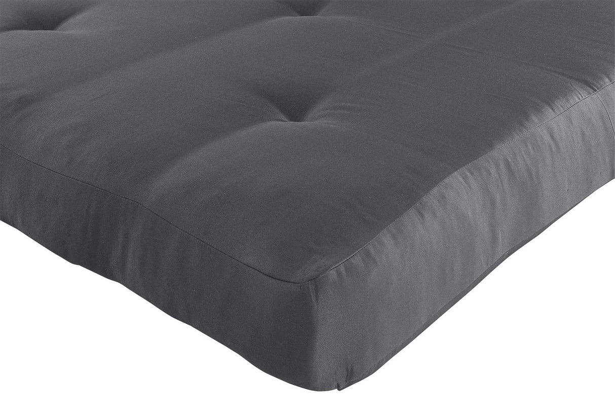 DHP Carson 6 Inch Thermobonded High Density Polyester Fill Futon Mattress, Grey DHP