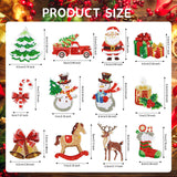 Ferraycle 12 Pcs Diamond Art Christmas Ornaments Christmas Diamond Painting Ornaments 5d DIY Painting Keychain Kits Xmas Hanging Paint Kits for Adults Crafts Family Decor Ferraycle