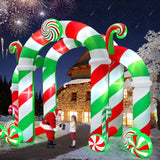 Kalolary 13FT Christmas Archway Inflatables with LED Light, Giant Xmas Candy Arch Inflatable Stereoscopic Blow up Christmas Outdoor Yard Decorations for Square Shopping Mall Lawn Garden Holiday Party Kalolary