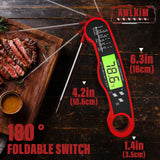 AWLKIM Digital Meat Thermometer for Cooking - Waterproof Kitchen Thermometer with Backlight and Hold, Fast Instant Read Food Thermometer, Candy Making, Outside Grill, Stocking Stuffers for Adult Men AWLKIM
