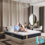 OhGeni 12 Inch King Size Mattress, Cooling Gel Memory Foam Bed Mattresses in a Box, Cool Touch Surface, Medium Feel, Ergonomic Support & Pressure Relief, CertiPUR-US Certified Foam, Designed in USA OhGeni