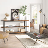 VANOMi 70.8 Inch Extra Long Console Table for Entryway, Narrow Hallway Table, Wood Sofa Table with 3 Tier Storage Shelves for Living Room VANOMi